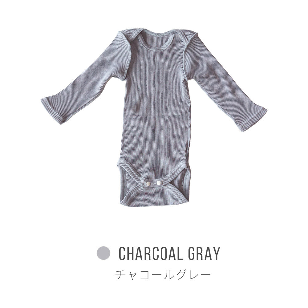 kaihou オーガニックコットン ロンパース 長袖(新生児)