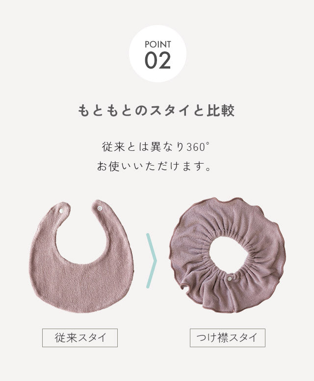 【2枚セット】つけ襟 フリル スタイ