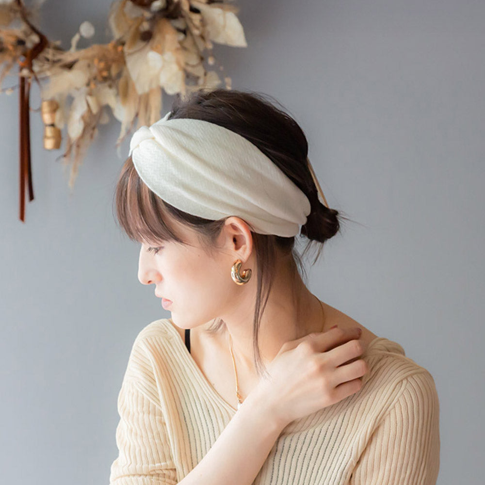 【2枚セット】もっちりシルククロス ヘアバンド