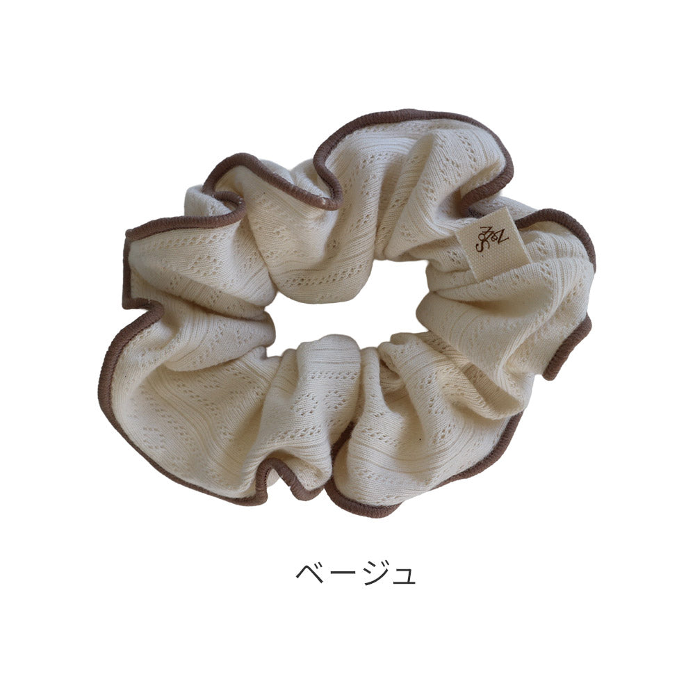 【1〜2個セット】パターンメッシュ バイカラー シュシュ